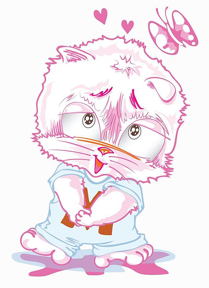 恋爱中的卡通猫